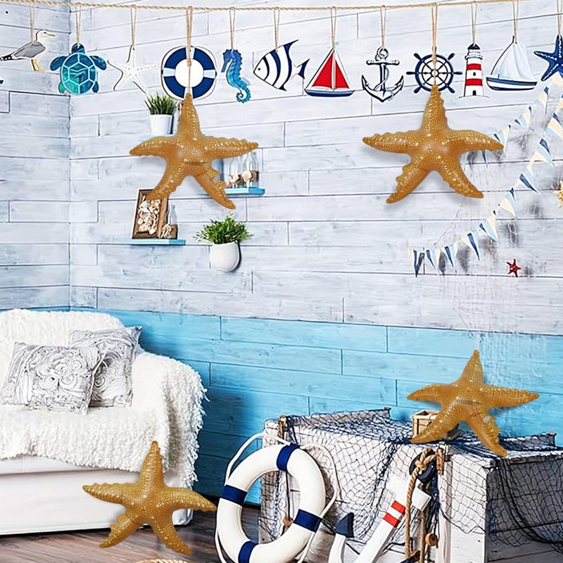 Jet Creations Inflatable Aquatic Animal Starfish, Pack of 4, 20 inches Height Toys for Kids 3 Year and up, Decoration with Hanger (1) per Starfish, 1 Pack - Image 4